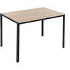 Beliani Valgomojo stalas NEWFIELD šviesiai rudas 120 cm 80 cm