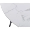 Beliani Valgomojo stalas ODEON baltas marmuras 120 cm