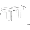 Beliani Valgomojo stalas ONDLE balta 188 cm 94 cm