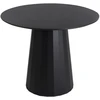 Beliani Valgomojo stalas PLATO juodas 100 cm metalinis