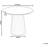 Beliani Valgomojo stalas PLATO juodas 100 cm metalinis