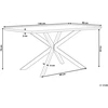 Beliani Valgomojo stalas SPECTRA šviesiai rudas 140 cm 90 cm