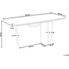 Beliani Valgomojo stalas TRAVERS Travertino efektas 180 cm 90 cm