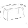 Beliani Valgomojo stalas VARLEY natūralaus uosio spalvos 150 cm x 90 cm