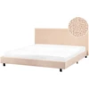 Beliani Vandeninė lova Boucle ALBI 180 x 200 cm smėlio spalvos