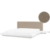 Beliani Vandens lova Boucle ZEN 180 x 200 cm Balta