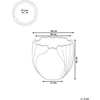 Beliani Vazonas ARPONE 44 cm baltas