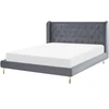 Beliani Velvetinė lova FORBACH 160 x 200 cm pilka