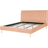 Beliani Velvetinė lova MARVILLE 180 x 200 cm persiko spalvos