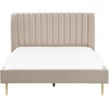 Beliani Velvetinė lova MARVILLE 180 x 200 cm smėlio spalvos