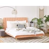 Beliani Velvetinė lova MARVILLE 180 x 200 cm persiko spalvos