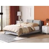 Beliani Velvetinė lova MELLE 140 x 200 cm pilka