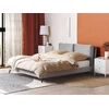 Beliani Velvetinė lova MELLE 160 x 200 cm Pilka