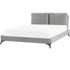 Beliani Velvetinė lova MELLE 160 x 200 cm Pilka