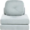 Beliani Viengulė išskleidžiama sofa OLDEN, šenilinė, mėlyna