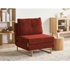 Beliani Vienvietė išskleidžiama sofa JERSLEV, raudona