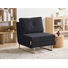 Beliani Vienvietė išskleidžiama sofa JERSLEV juoda