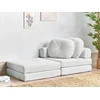 Beliani Vienvietė išskleidžiama sofa OLDEN, velvetas, kreminė balta