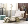 Beliani Vienvietė išskleidžiama sofa VESTFOLD, veliūrinė, smėlio spalvos