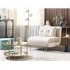 Beliani Vienvietė išskleidžiama sofa VESTFOLD, veliūrinė, smėlio spalvos