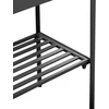 Beliani VINCA vazonas su kojelėmis, 70 cm, metalinis, juodas