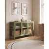 Beliani Vitrina NEWPORT metalinė 115 cm žalia