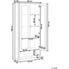 Beliani Vitrina su stikline dalimi NORNALUP 80 cm, juoda