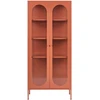 Beliani Vitrina su stikline spintele FOXTON Metal 80 cm, auksinė ruda