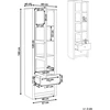 Beliani Vitrina su stikline spintele PIMBA 60 cm balta