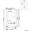 Beliani Vitrina su stiklinėmis durelėmis FOXTON Metal 80 cm smėlio spalvos