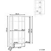 Beliani Vitrina su stiklinėmis durelėmis HARTY Metal 80 cm smėlio spalvos