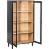Beliani Vitrina su stiklinėmis durelėmis TINGLEDALE 80 cm juoda