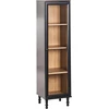Beliani Vitrina su stiklinėmis durelėmis TINGLEDALE 40 cm juoda