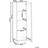 Beliani Vitrina su stiklinėmis durelėmis TINGLEDALE 40 cm juoda
