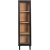 Beliani Vitrina su stiklinėmis durelėmis TINGLEDALE 40 cm juoda