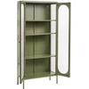 Beliani Vitrina su stiklinėmis durelėmis FOXTON Metal 80 cm žalia