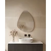 Beliani Vonios kambario veidrodis LED LUGNY 70 cm 90 cm sidabrinis
