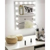 Beliani Vonios veidrodis LED LUCENAY 40 cm 50 cm sidabrinis