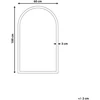 Beliani Vonios veidrodis LED SUIN 60 cm 100 cm Žalias
