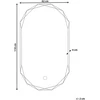 Beliani Vonios veidrodis su LED apšvietimu ANIZY 62 cm 110 cm baltas