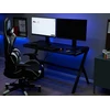 Beliani Žaidimų stalas DANVERS juodas 120 cm 60 cm RGB LED
