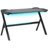 Beliani Žaidimų stalas DANVERS juodas 120 cm 60 cm RGB LED