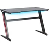 Beliani Žaidimų stalas DARFUR juodas 120 cm 60 cm RGB LED