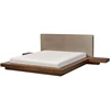 Beliani ZEN LED Boucle lova, 160 x 200 cm, uosio ruda