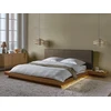 Beliani ZEN LED Boucle lova 180 x 200 cm Natūralus uosis