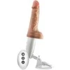 Blush DR. SKIN DR. HAMMER silikoninis stumiamasis dildas su rankena, 7 colių, smėlio spalvos