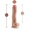 Dreamtoys Blush DR. SKIN MR. SAVAGE 11,5 colių dildo su kamuoliukais, smėlio spalvos