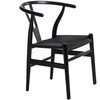 D2.DESIGN Kėdė Wicker Juoda, juoda, įkvėpta Wishbone
