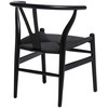 D2.DESIGN Kėdė Wicker Juoda, juoda, įkvėpta Wishbone