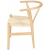 D2.DESIGN Natūrali rotango kėdė, įkvėpta „Wishbone“ dizaino